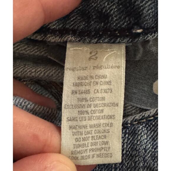 American Eagle Artist Jeans Women’s Size 2 Long Distressed Bootcut Denim - Picture 15 of 15